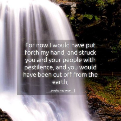 Picture 05 - Exodus 9:15 WEB - For now I would have put forth my hand, and - Bible Verse Picture