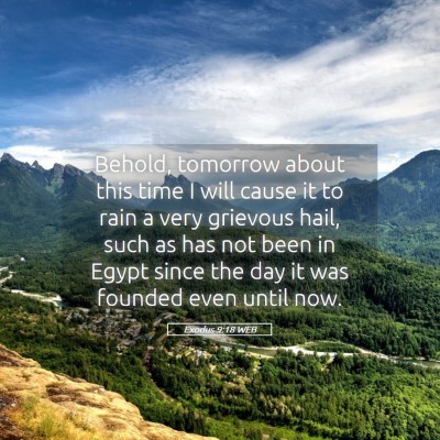 Picture 05 - Exodus 9:18 WEB - Behold, tomorrow about this time I will cause it - Bible Verse Picture