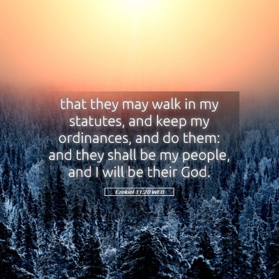 Picture 05 - Ezekiel 11:20 WEB - that they may walk in my statutes, and keep my - Bible Verse Picture