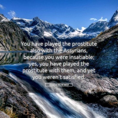 Picture 05 - Ezekiel 16:28 WEB - You have played the prostitute also with the - Bible Verse Picture