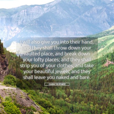 Picture 05 - Ezekiel 16:39 WEB - I will also give you into their hand, and they - Bible Verse Picture