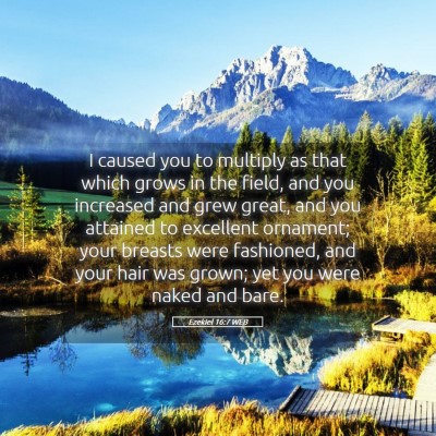 Picture 05 - Ezekiel 16:7 WEB - I caused you to multiply as that which grows in - Bible Verse Picture