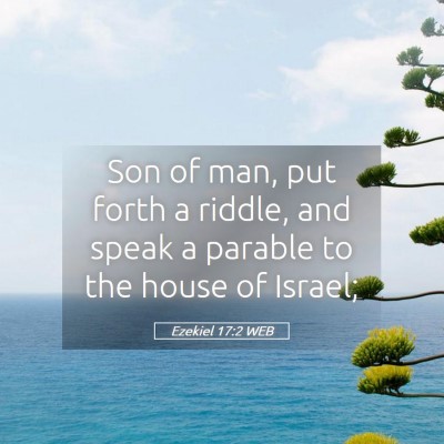 Picture 05 - Ezekiel 17:2 WEB - Son of man, put forth a riddle, and speak a - Bible Verse Picture