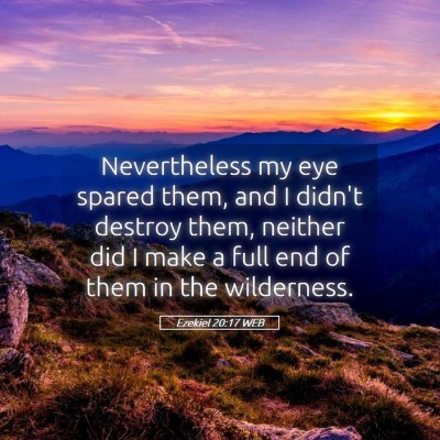 Picture 05 - Ezekiel 20:17 WEB - Nevertheless my eye spared them, and I didn't - Bible Verse Picture