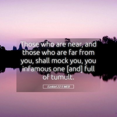 Picture 05 - Ezekiel 22:5 WEB - Those who are near, and those who are far from - Bible Verse Picture