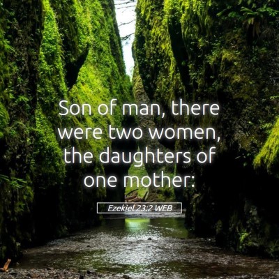 Picture 05 - Ezekiel 23:2 WEB - Son of man, there were two women, the daughters - Bible Verse Picture