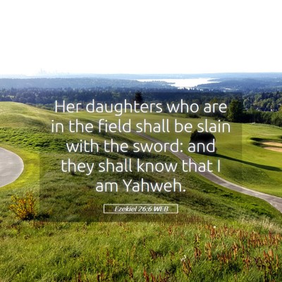Picture 05 - Ezekiel 26:6 WEB - Her daughters who are in the field shall be slain - Bible Verse Picture
