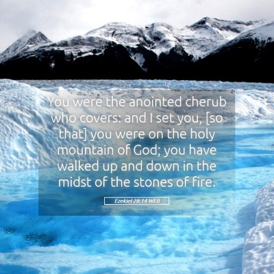 Picture 05 - Ezekiel 28:14 WEB - You were the anointed cherub who covers: and I - Bible Verse Picture