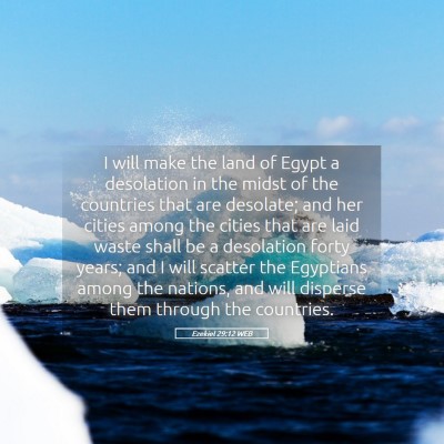 Picture 05 - Ezekiel 29:12 WEB - I will make the land of Egypt a desolation in the - Bible Verse Picture