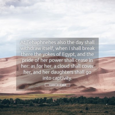 Picture 05 - Ezekiel 30:18 WEB - At Tehaphnehes also the day shall withdraw - Bible Verse Picture