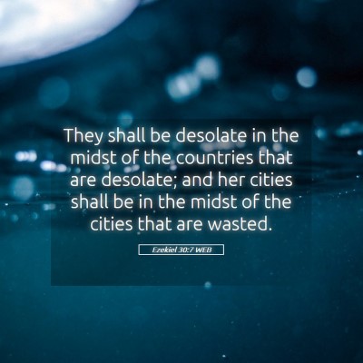 Picture 05 - Ezekiel 30:7 WEB - They shall be desolate in the midst of the - Bible Verse Picture