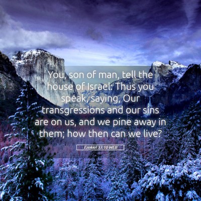 Picture 05 - Ezekiel 33:10 WEB - You, son of man, tell the house of Israel: Thus - Bible Verse Picture