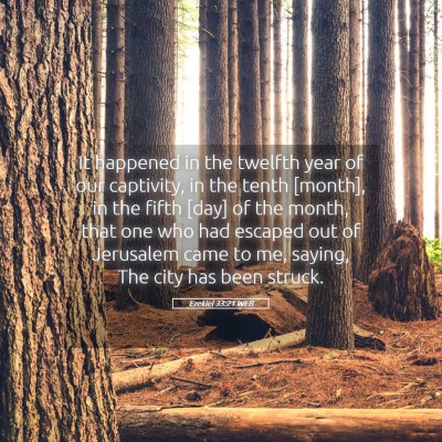Picture 05 - Ezekiel 33:21 WEB - It happened in the twelfth year of our captivity, - Bible Verse Picture