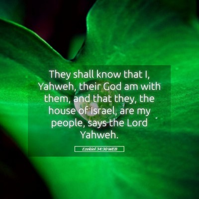 Picture 05 - Ezekiel 34:30 WEB - They shall know that I, Yahweh, their God am with - Bible Verse Picture