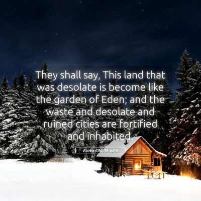Picture 05 - Ezekiel 36:35 WEB - They shall say, This land that was desolate is - Bible Verse Picture