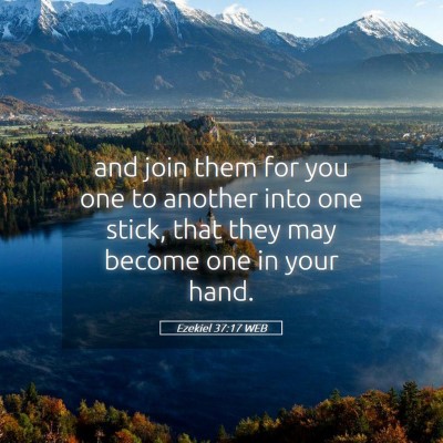 Picture 05 - Ezekiel 37:17 WEB - and join them for you one to another into one - Bible Verse Picture