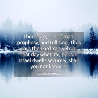 Picture 05 - Ezekiel 38:14 WEB - Therefore, son of man, prophesy, and tell Gog, - Bible Verse Picture