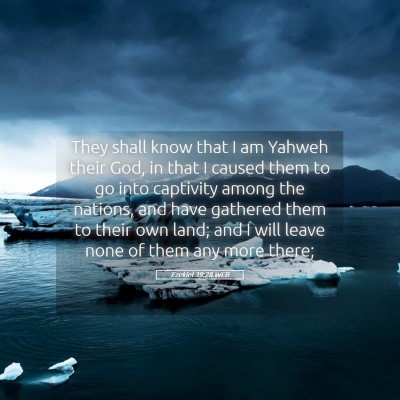 Picture 05 - Ezekiel 39:28 WEB - They shall know that I am Yahweh their God, in - Bible Verse Picture