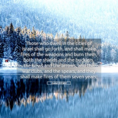 Picture 05 - Ezekiel 39:9 WEB - Those who dwell in the cities of Israel shall go - Bible Verse Picture