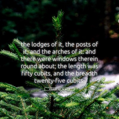 Picture 05 - Ezekiel 40:36 WEB - the lodges of it, the posts of it, and the arches - Bible Verse Picture