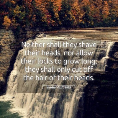 Picture 05 - Ezekiel 44:20 WEB - Neither shall they shave their heads, nor allow - Bible Verse Picture