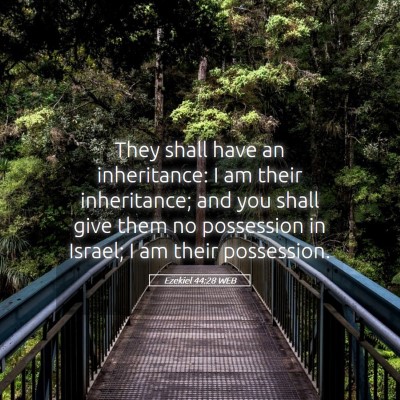 Picture 05 - Ezekiel 44:28 WEB - They shall have an inheritance: I am their - Bible Verse Picture