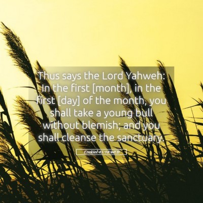 Picture 05 - Ezekiel 45:18 WEB - Thus says the Lord Yahweh: In the first [month], - Bible Verse Picture