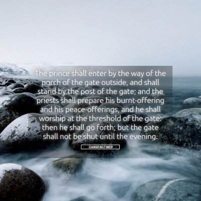 Picture 05 - Ezekiel 46:2 WEB - The prince shall enter by the way of the porch of - Bible Verse Picture