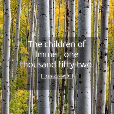 Picture 05 - Ezra 2:37 WEB - The children of Immer, one thousand - Bible Verse Picture