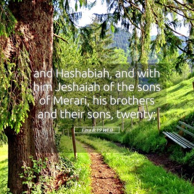 Picture 05 - Ezra 8:19 WEB - and Hashabiah, and with him Jeshaiah of the sons - Bible Verse Picture