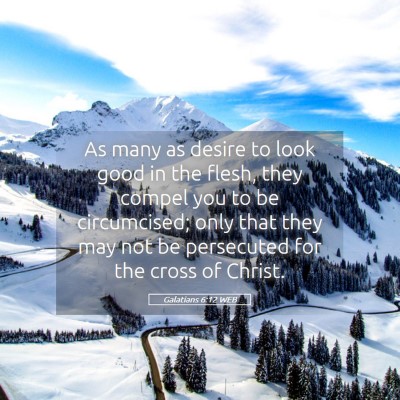 Picture 05 - Galatians 6:12 WEB - As many as desire to look good in the flesh, they - Bible Verse Picture