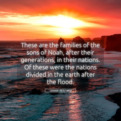 Picture 05 - Genesis 10:32 WEB - These are the families of the sons of Noah, after - Bible Verse Picture