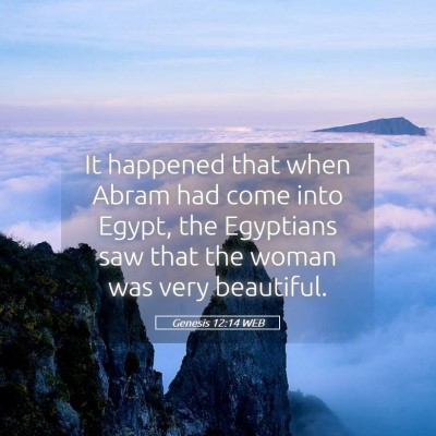 Picture 05 - Genesis 12:14 WEB - It happened that when Abram had come into Egypt, - Bible Verse Picture