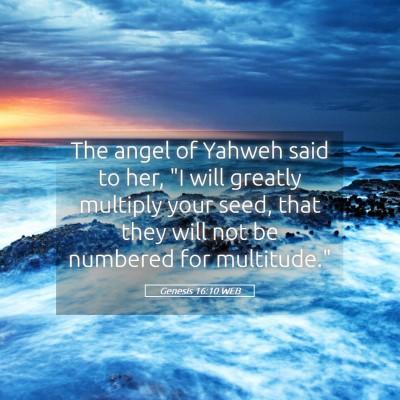 Picture 05 - Genesis 16:10 WEB - The angel of Yahweh said to her, 