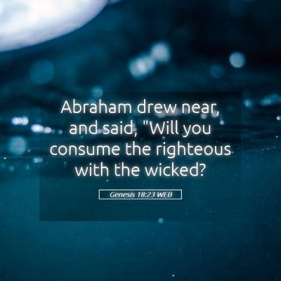 Picture 05 - Genesis 18:23 WEB - Abraham drew near, and said, 