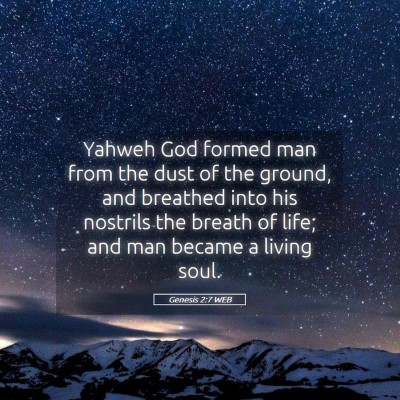 Picture 05 - Genesis 2:7 WEB - Yahweh God formed man from the dust of the - Bible Verse Picture