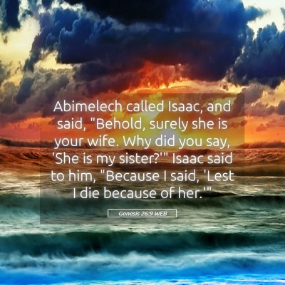 Picture 05 - Genesis 26:9 WEB - Abimelech called Isaac, and said, 
