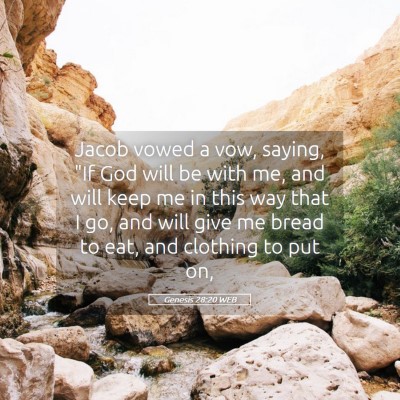 Picture 05 - Genesis 28:20 WEB - Jacob vowed a vow, saying, 