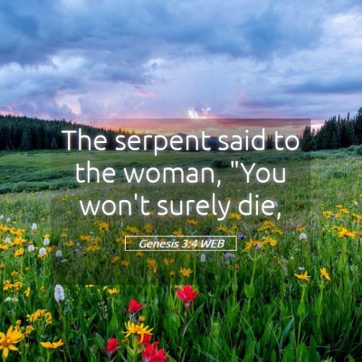 Picture 05 - Genesis 3:4 WEB - The serpent said to the woman, 