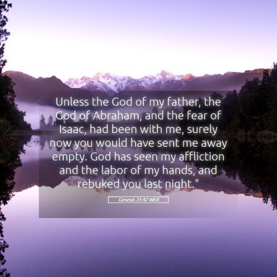 Picture 05 - Genesis 31:42 WEB - Unless the God of my father, the God of Abraham, - Bible Verse Picture