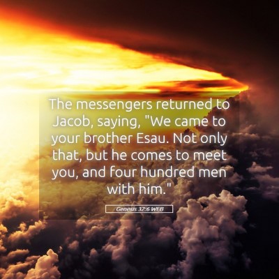 Picture 05 - Genesis 32:6 WEB - The messengers returned to Jacob, saying, 
