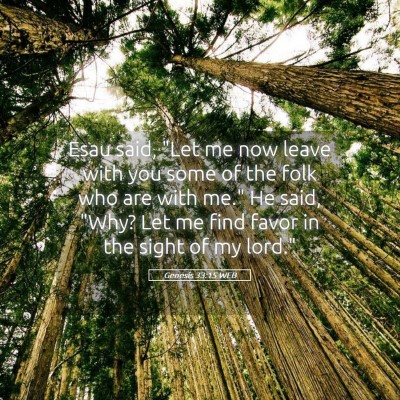 Picture 05 - Genesis 33:15 WEB - Esau said, 