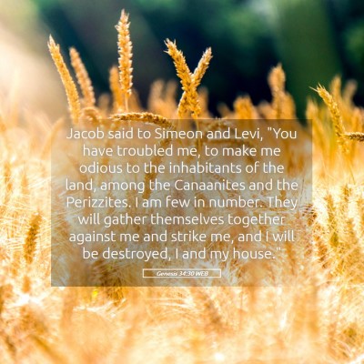 Picture 05 - Genesis 34:30 WEB - Jacob said to Simeon and Levi, 