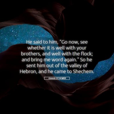 Picture 05 - Genesis 37:14 WEB - He said to him, 