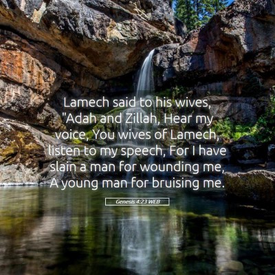 Picture 05 - Genesis 4:23 WEB - Lamech said to his wives, 