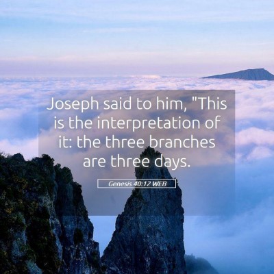 Picture 05 - Genesis 40:12 WEB - Joseph said to him, 