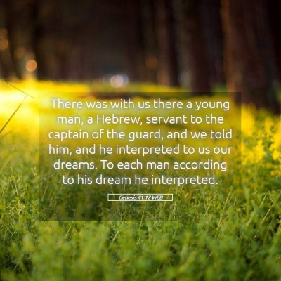 Picture 05 - Genesis 41:12 WEB - There was with us there a young man, a Hebrew, - Bible Verse Picture