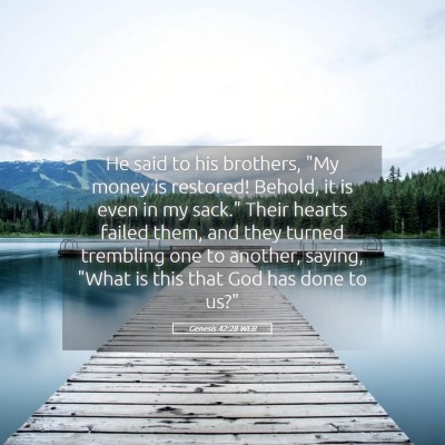 Picture 05 - Genesis 42:28 WEB - He said to his brothers, 