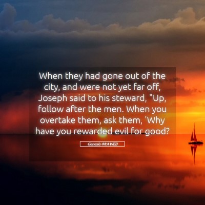 Picture 05 - Genesis 44:4 WEB - When they had gone out of the city, and were not - Bible Verse Picture