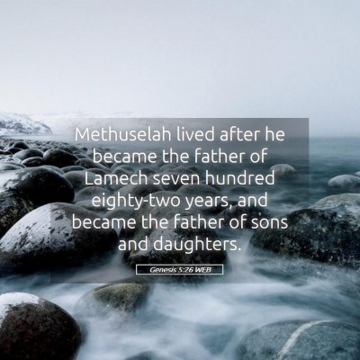 Picture 05 - Genesis 5:26 WEB - Methuselah lived after he became the father of - Bible Verse Picture